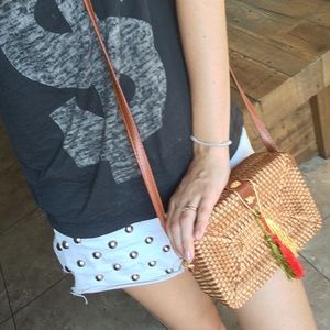 SALE! Handmade Ata Rattan round bag crossbody
